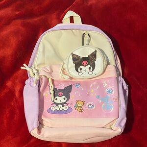 Cute Pink and Purple Kuromi Backpack